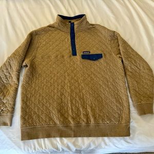 Patagonia Men's Organic Cotton Quilted Snap-T Pullover - Tan Size XXL